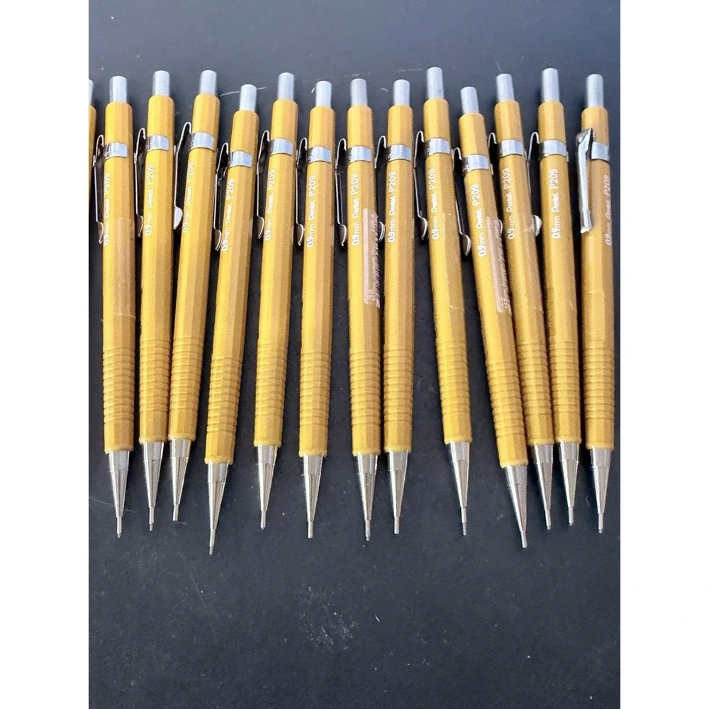 Lot of 23 Vintage Pentel P209 Yellow 0.9mm Mechanical Pencil NOS